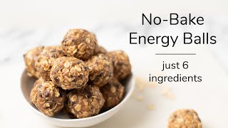 NOBAKE OATMEAL ENERGY BALLS  just 6 ingredients [upl. by Langley449]