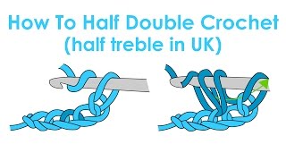 How to Half Double Crochet Half Treble in UK  Crochet Lesson 4 [upl. by Rayner371]