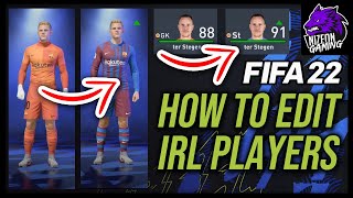 How To EDIT Real Players STATSRATINGCLOTHING In FIFA 22 [upl. by Amilah]