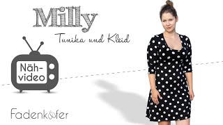 Nähanleitung Kleid Milly für Damen  Anfängergeeignet [upl. by Kutzenco325]