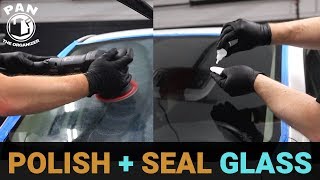 HOW TO POLISH AND CERAMIC COAT CAR GLASS [upl. by Id962]