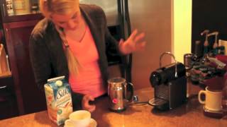 Nespresso Aeroccino Plus Frother Review Frothing Almond Milk [upl. by Questa]