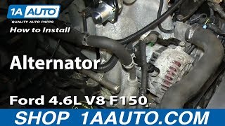 How to Replace Alternator 0408 Ford F150 Truck [upl. by Glaab520]