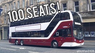 134m 100 Seater Buses Enter Service on Lothian Buses 100th Anniversary Edinburgh Scotland 2019 [upl. by Aierb365]