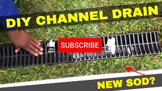 DIY DRAINAGE SYSTEM l How to Install  Waterform System  New Sod  Better Landscape Drainage [upl. by Noloc]