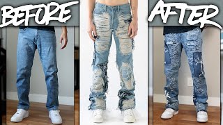 DIY  Custom WhoDecidesWar FULLY DISTRESSED Denim Jeans  JULIUS [upl. by Grosvenor]