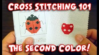 Learn How CrossStitching 101 The Second Color [upl. by Burrus657]