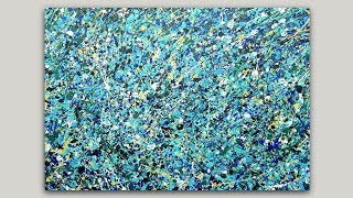 Abstract Multicolored Splatter Acrylic Painting [upl. by Muir]