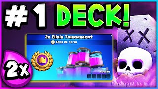 1 DECK for DOUBLE ELIXIR GLOBAL TOURNAMENT  CLASH ROYALE [upl. by Tija2]