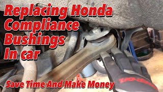 How To Replace Lower Control Arm Bushings In Car [upl. by Naoj341]