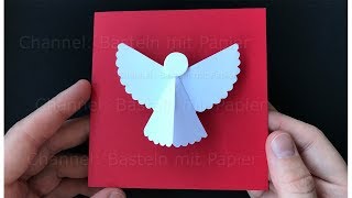 Weihnachtskarten basteln mit Engel Weihnachtsgeschenke selber machen DIY Geschenkideen [upl. by Gildea918]