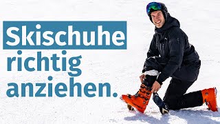 Tutorial Skischuhe richtig anziehen  Skifahren lernen [upl. by Lean]