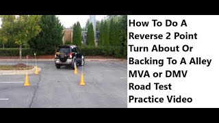 Reverse Two Point Turnabout  MVA Driving Road Test  Practice Video [upl. by Annoyt460]