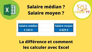 Excel  Le salaire médian et moyen La différence et le calcul [upl. by Ahsatam841]